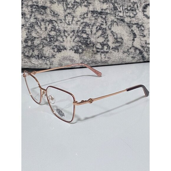 NEW Harley Davidson Shiny Rose Gold stainless Steel Eye Glasses Contactsexpress.ca -- Harley Davidson HD50118 main image 4